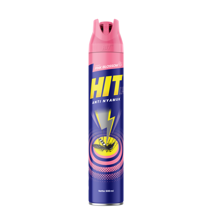 HIT Aerosol Obat Nyamuk Pink Blossom/Pembasmi Serangga 600ml