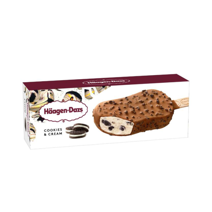 Haagen-Dazs Cookies & Cream Stick Bar Ice Cream 90gr