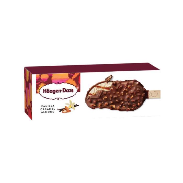 Haagen-Dazs Vanilla Caramel Almond Stick Bar Ice Cream 90gr