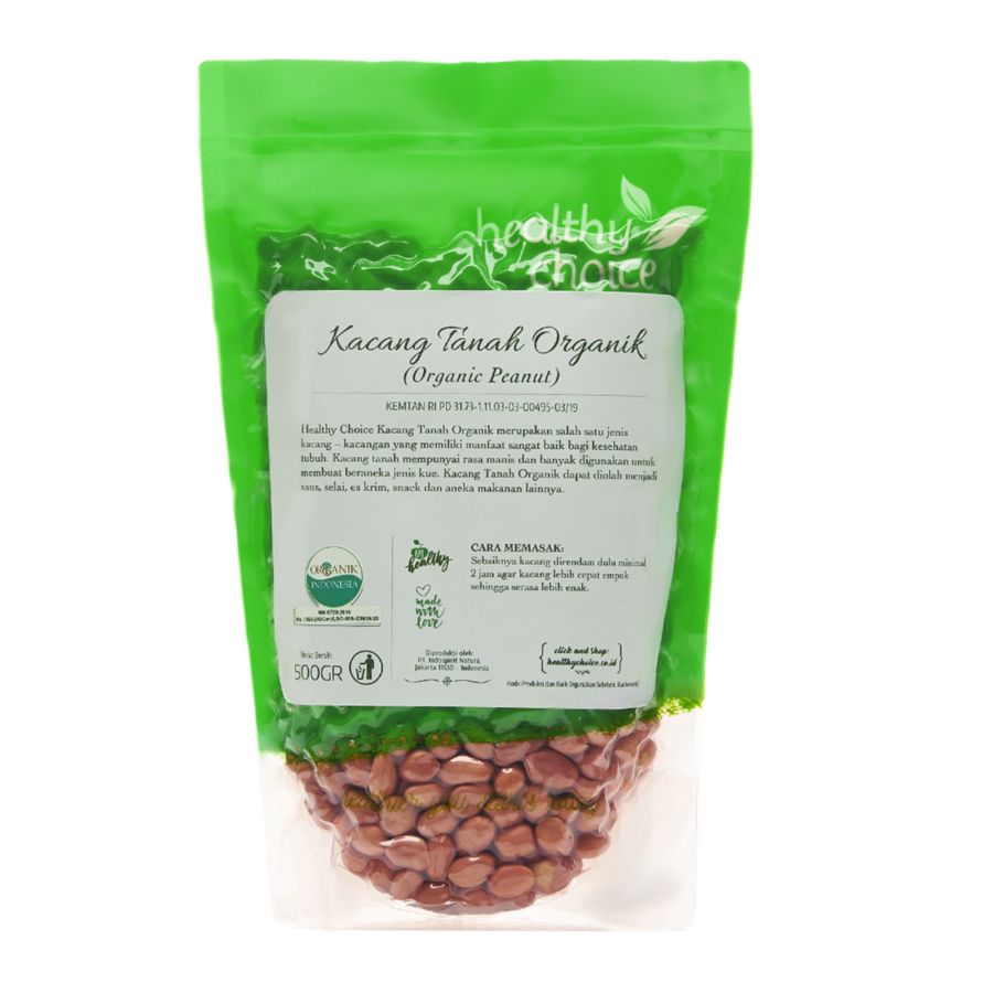 Healthy Choice Kacang Tanah Kupas Mentah 500gram