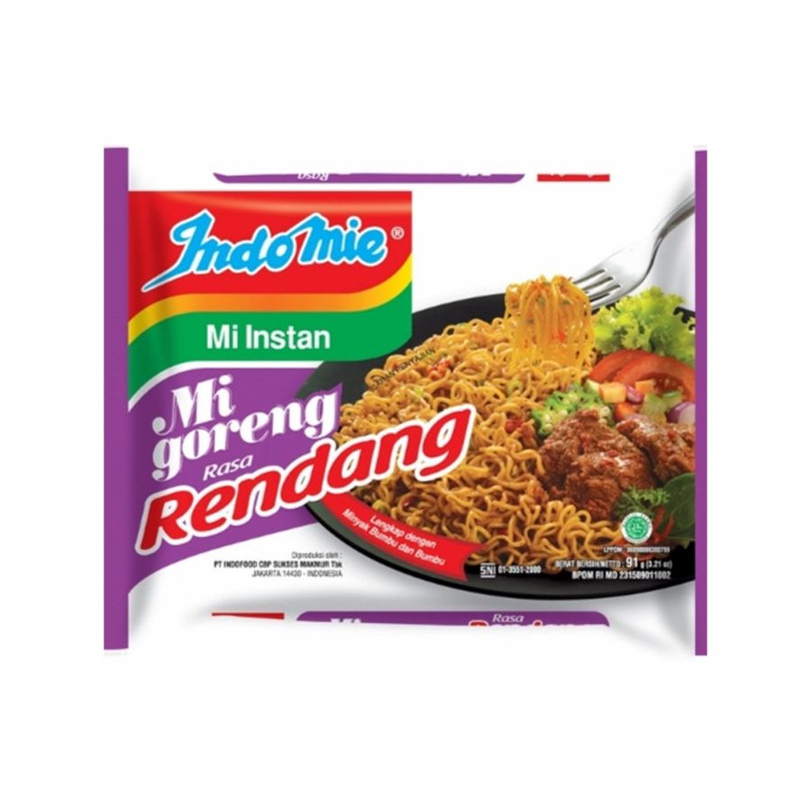 Indomie Goreng Rendang/Mie Instant 91gram