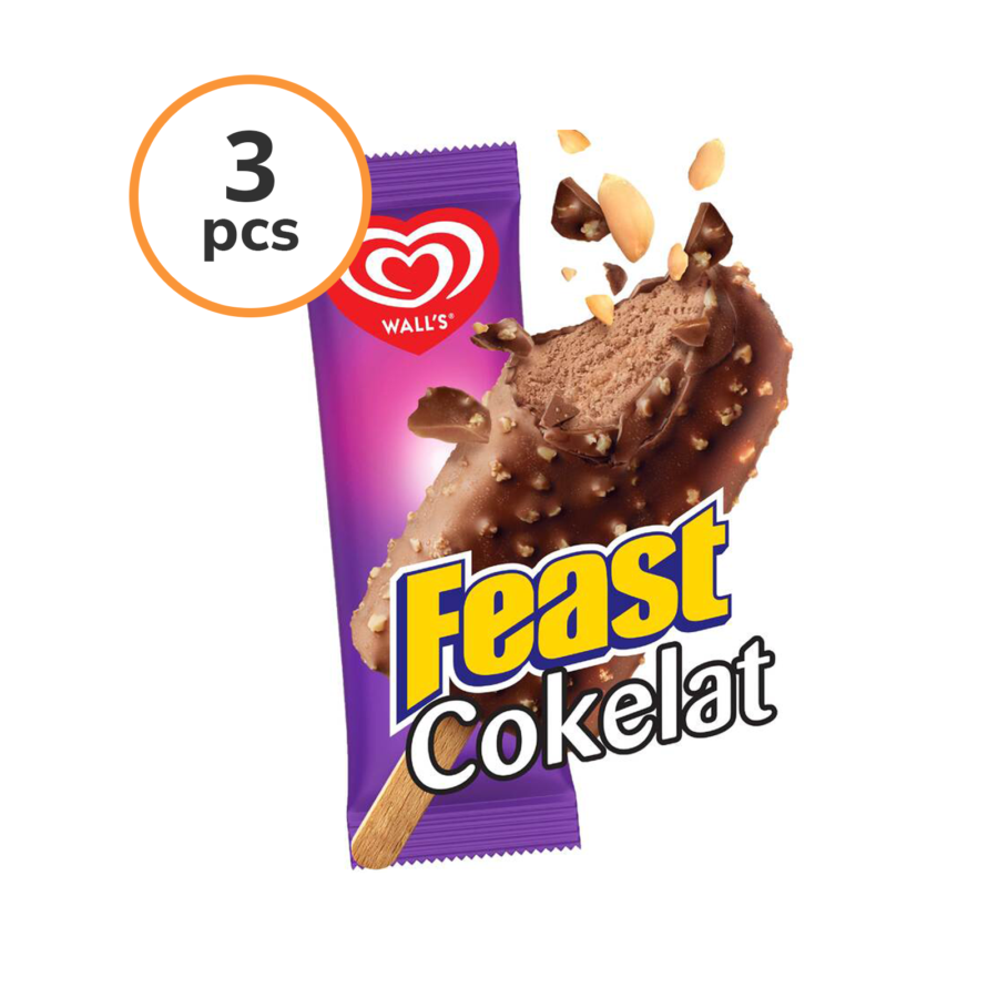 Isi 3 Feast Chocolate Ice Cream 65 ml - Es Krim Walls