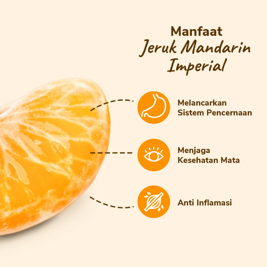 Jeruk Mandarin Imperial Less Seed - Astro Farm 500gr - 550gr, 5-8pcs/pack 1pcs