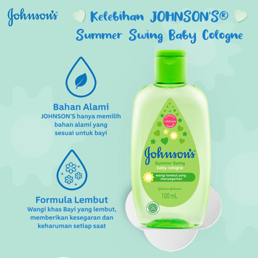 Johnson's Baby Cologne Summer Swing Perawatan Bayi 100ml
