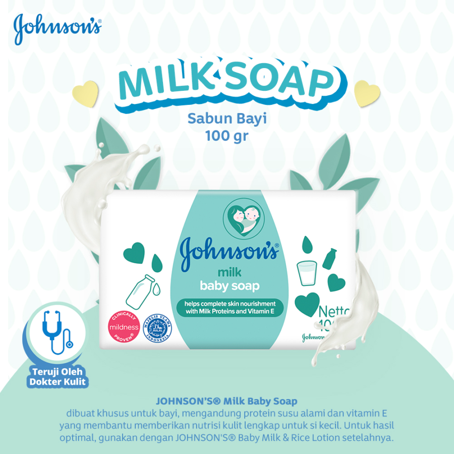 Johnson's Milk Baby Soap Bar 75gram