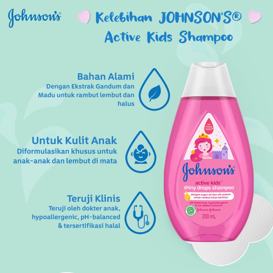 Johnson's Active Kids Shiny Drop Shampoo 200ml