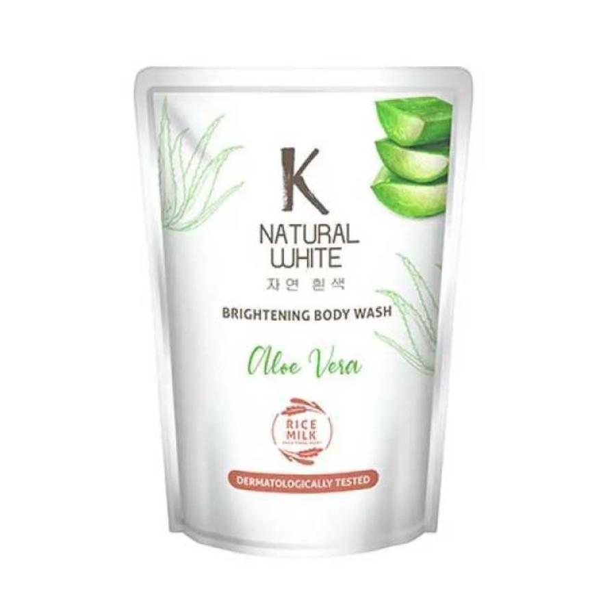 K Natural White Aloe Vera Brightening Body Wash Refill 450ml