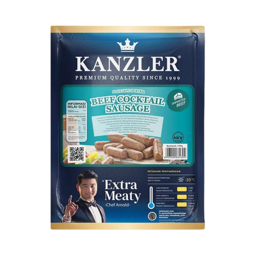 Kanzler Beef Cocktail Sausage/Sosis 500gram