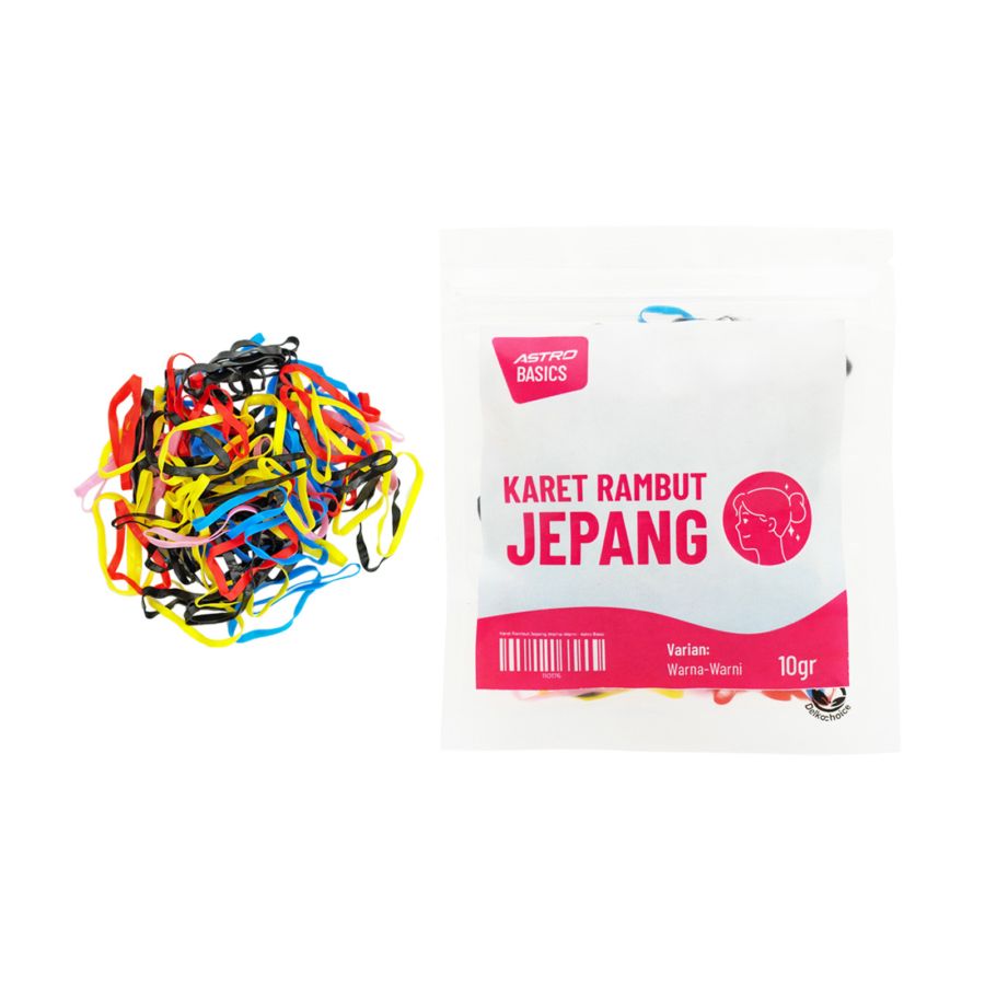 Karet Rambut Jepang Warna-Warni A Basics 1pack