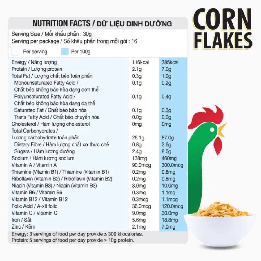 Kellogg's Corn Flakes Cereal 500gram