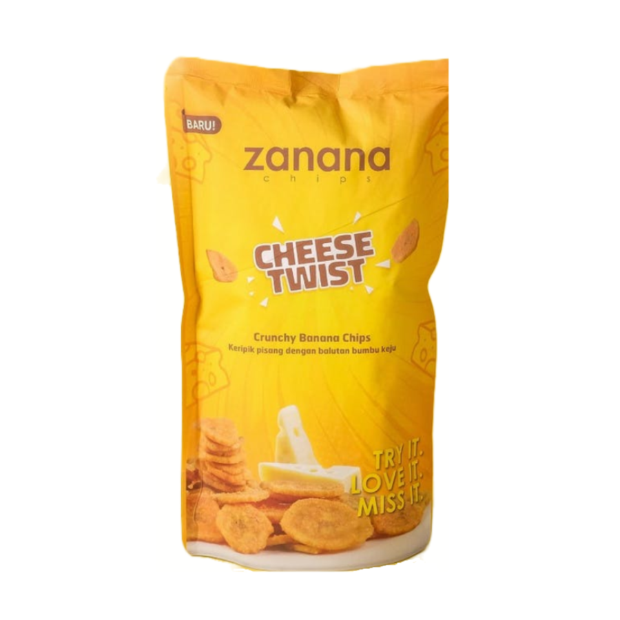 Keripik Pisang Zanana Cheese Twist 80gram