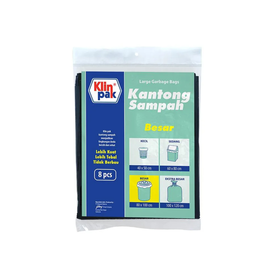 Klinpak Kantong Sampah Besar 80cm x 100cm 8pcs