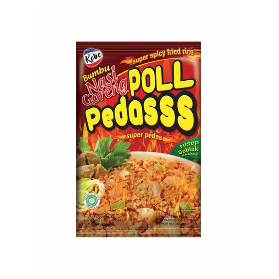 Kobe Bumbu Nasi Goreng Poll Pedas 20gram 20gram