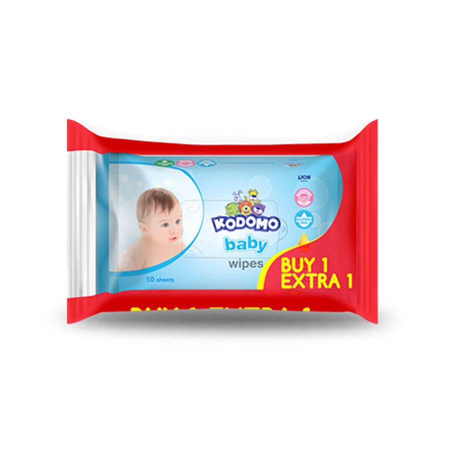 Kodomo Baby Wipes 50sheet Classic Blue/Tissue Basah Bayi 2packs