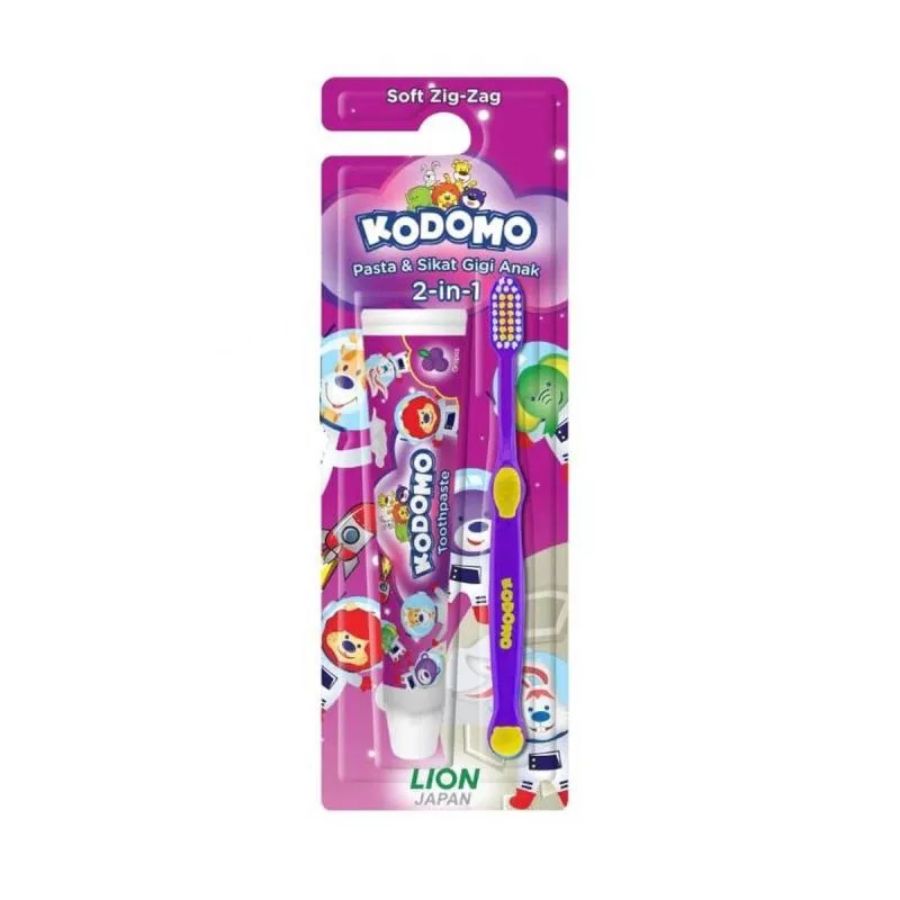 Kodomo Toothbrush 2in1 Zig Zag/Sikat Gigi 1pcs