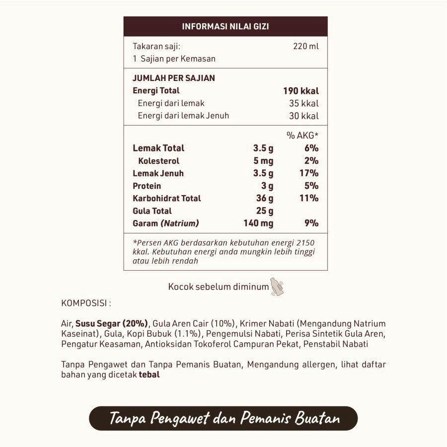 Kopi Kenangan Black Aren Hanya Untukmu 220ml