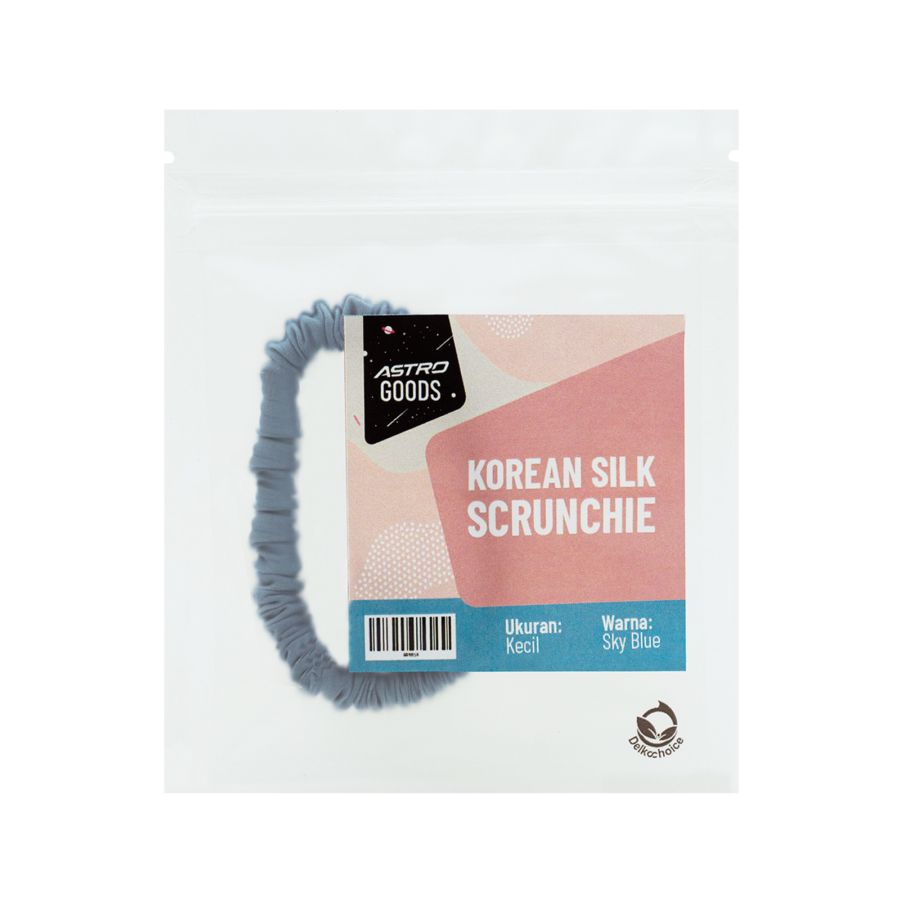Korean Silk Scrunchie Small - Sky Blue - Astro Goods 1pcs