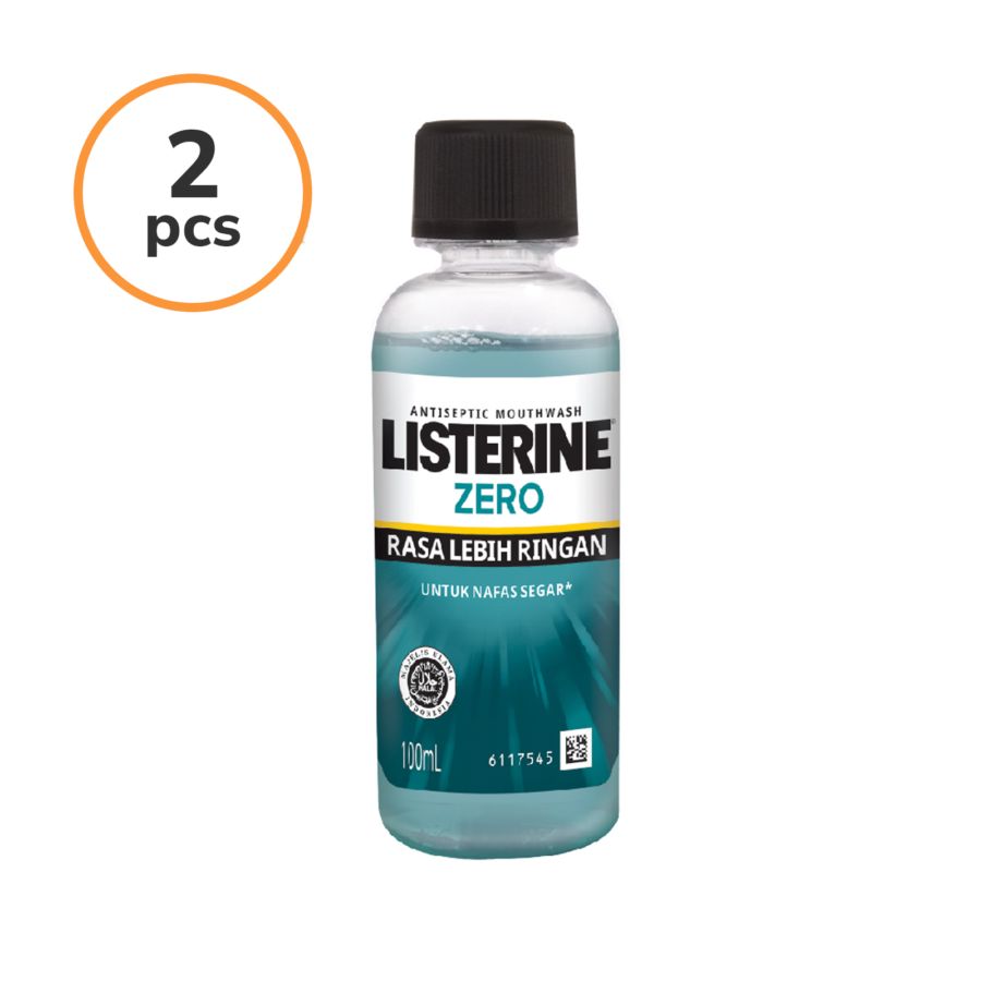 LISTERINE Cool Mint Zero Mouthwash 100 ml - isi 2 1pcs