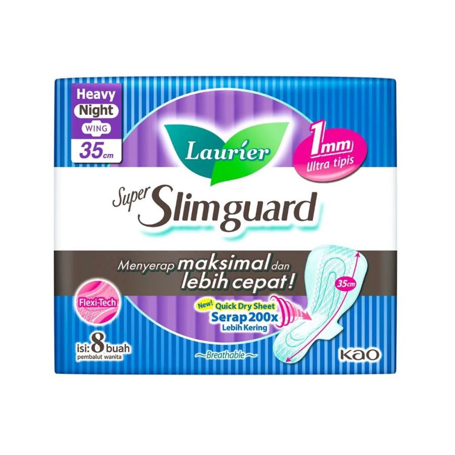 Laurier Super Slimguard Day Wing 35cm x 8pcs/Pembalut Wanita 1packs