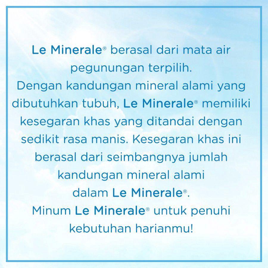 Le Minerale Air Mineral Botol 600ml