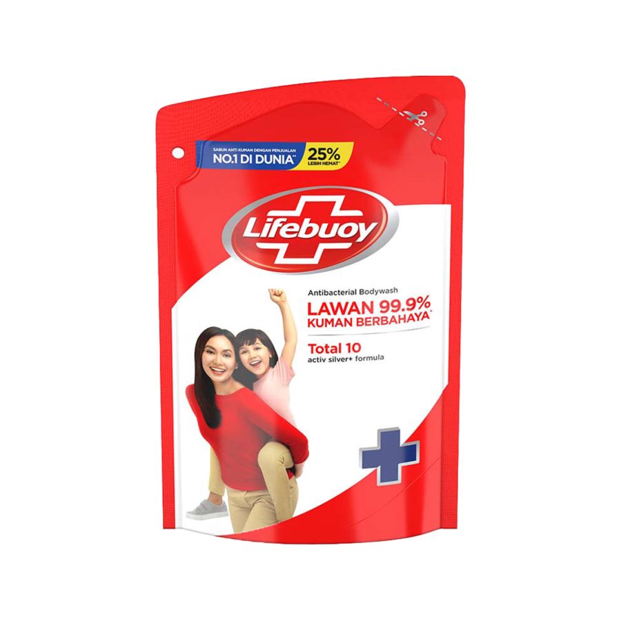 Lifebuoy Body Wash Total 10 Pouch/Sabun Mandi 400ml