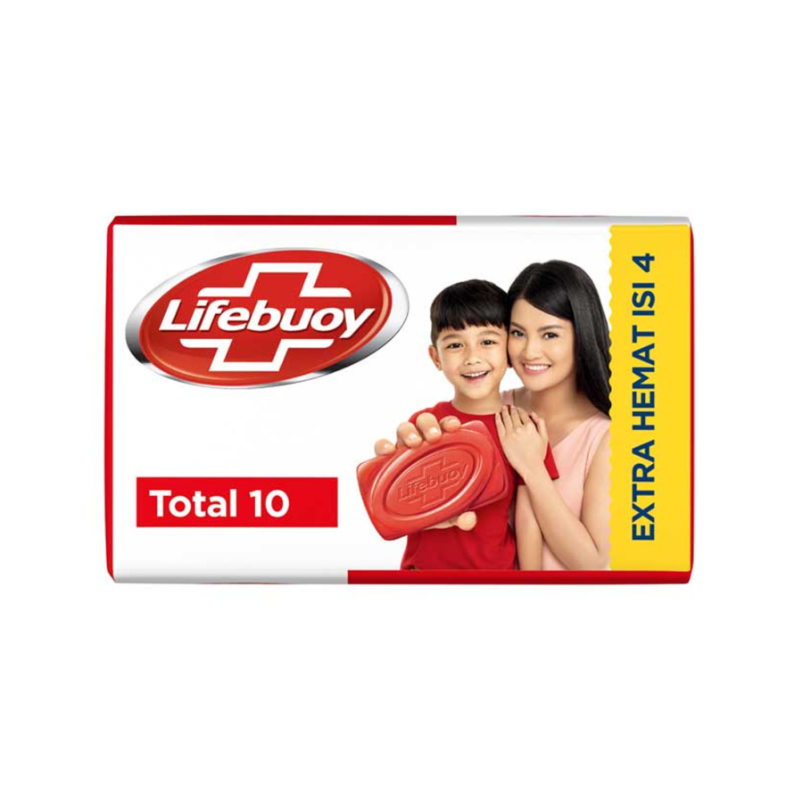 Lifebuoy Sabun Batang Total 10 Isi 4/Bar Soap 100gram