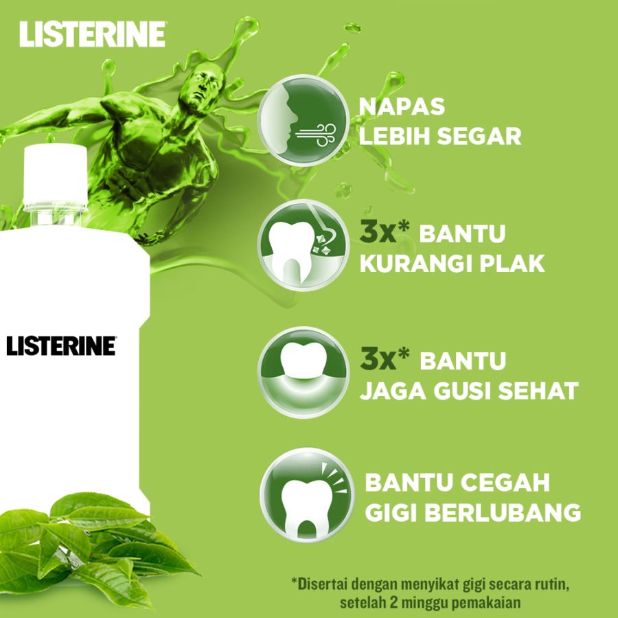Listerine Natural Green Tea Antiseptic Mouthwash 250ml