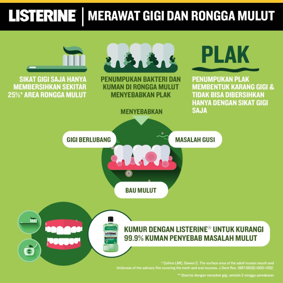 Listerine Natural Green Tea Antiseptic Mouthwash 250ml