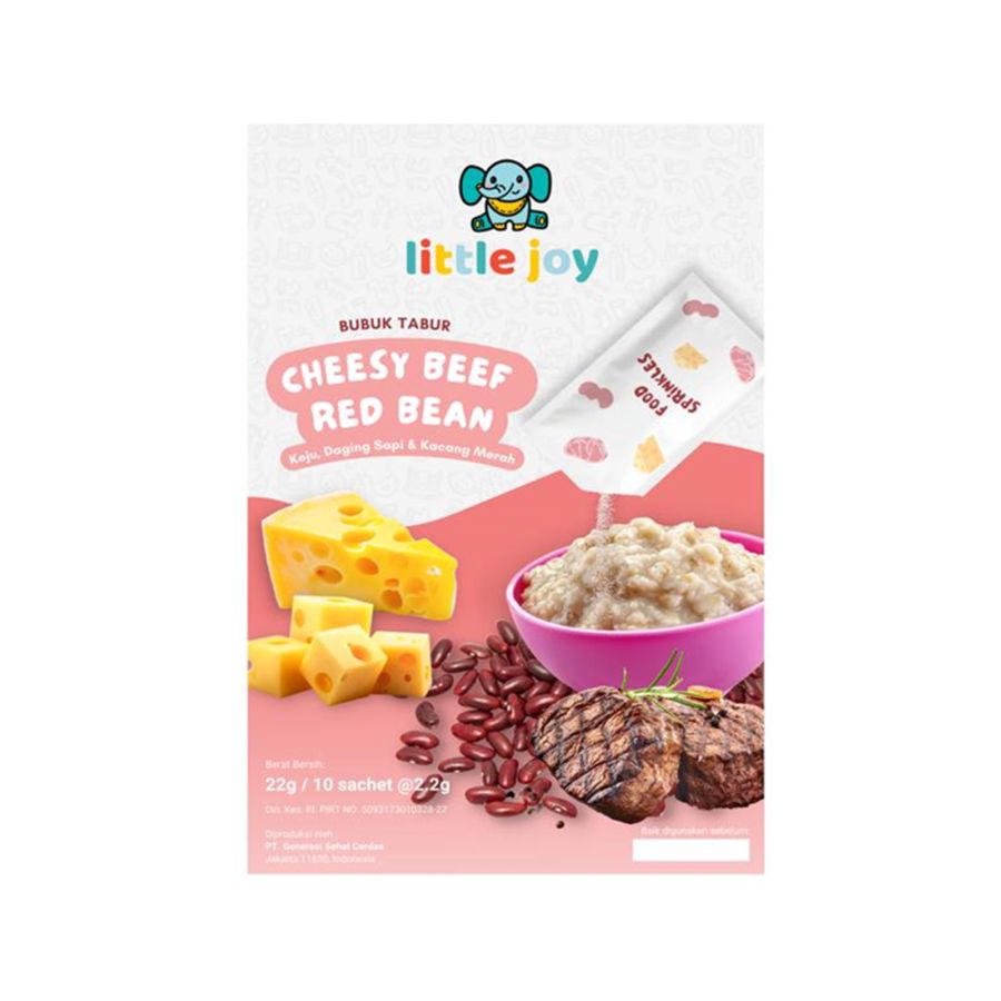 Little Joy Bubuk Tabur Cheesy Beef Red Bean MPASI 22gr 10pcs