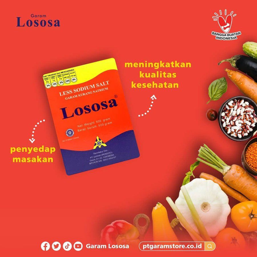 Lososa Garam Rendah Natrium 500gram