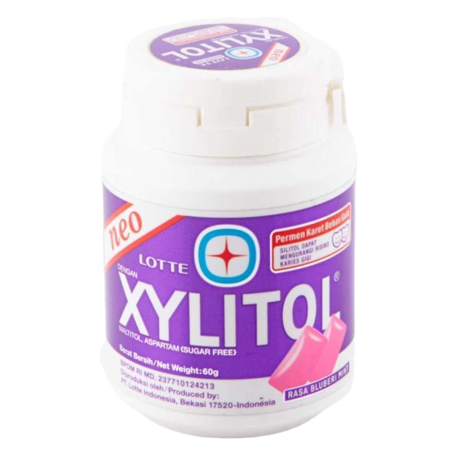 Lotte Permen Karet Xylitol Blueberry Mint 58gram