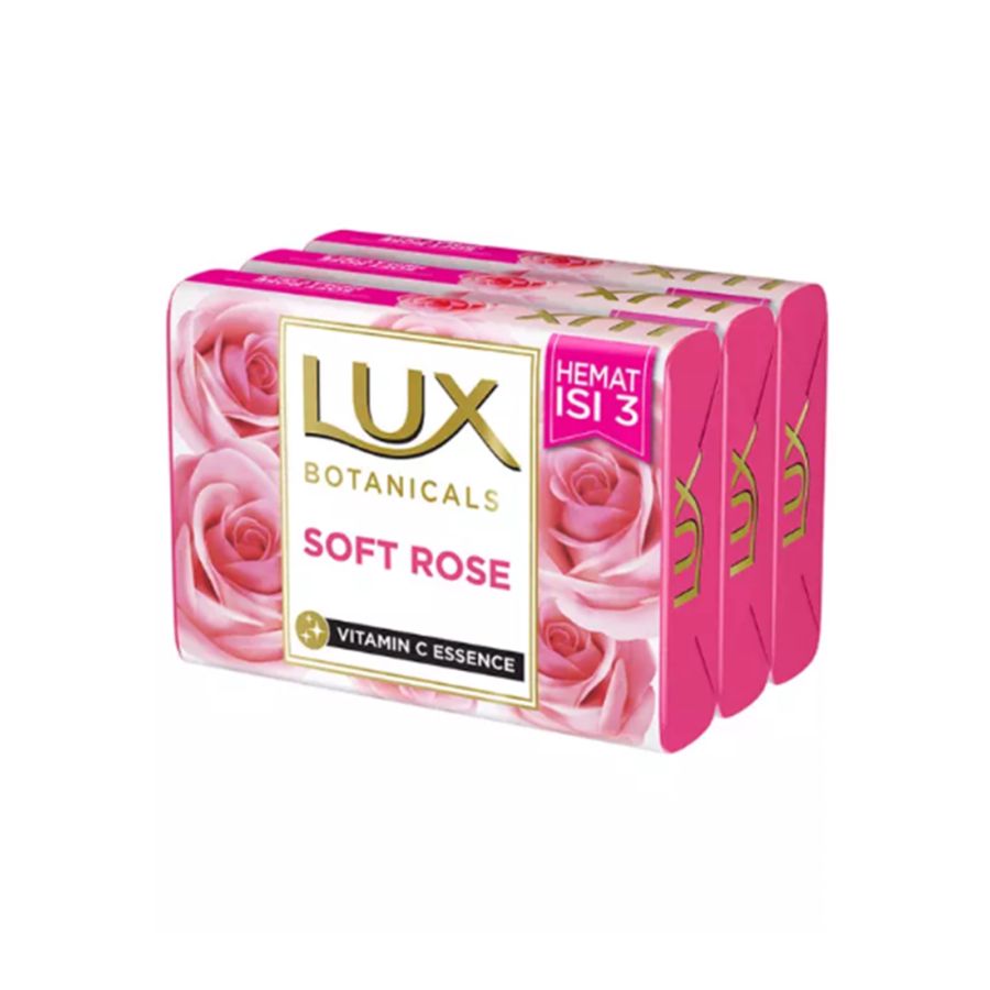 Lux Botanicals Bar Soap Soft Rose Multipack 3pcs/Sabun Batang 110gram