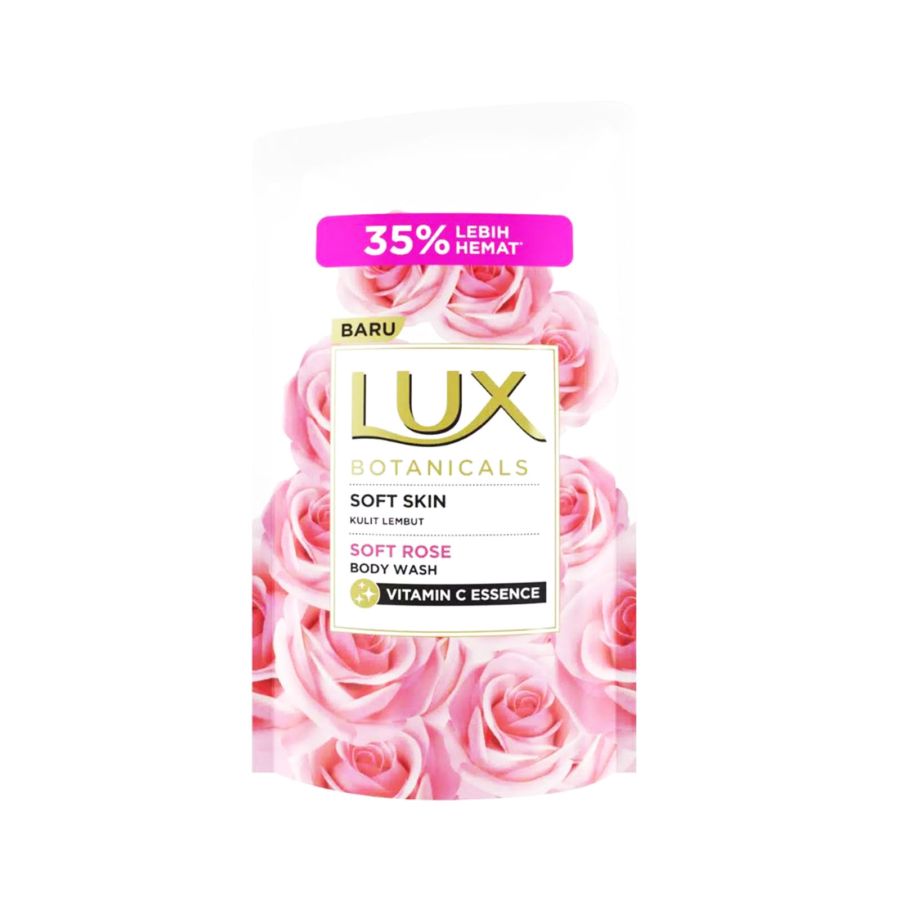 Lux Botanicals Liquid Soap Soft Rose Pouch/Sabun 825ml