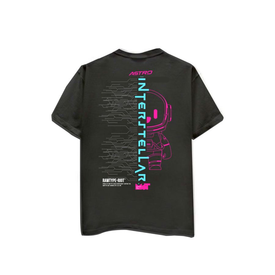 [M] Black T-Shirt Rawtype Riot 1pcs