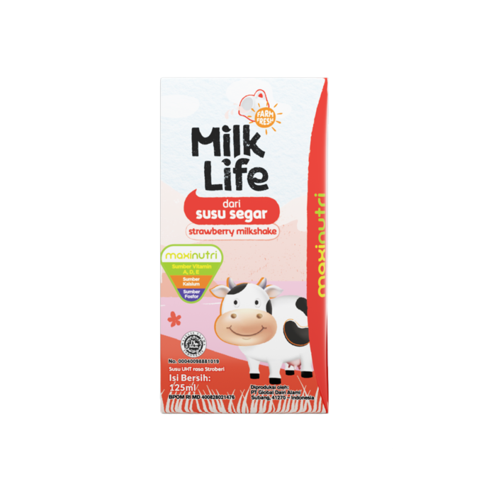 MIlk Life Strawberry Milkshake Kids /Susu UHT