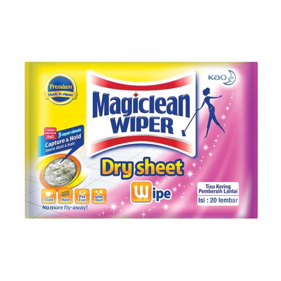 Magiclean Wiper Dry Sheets Refill/Alat Pembersih Rumah 20sheets