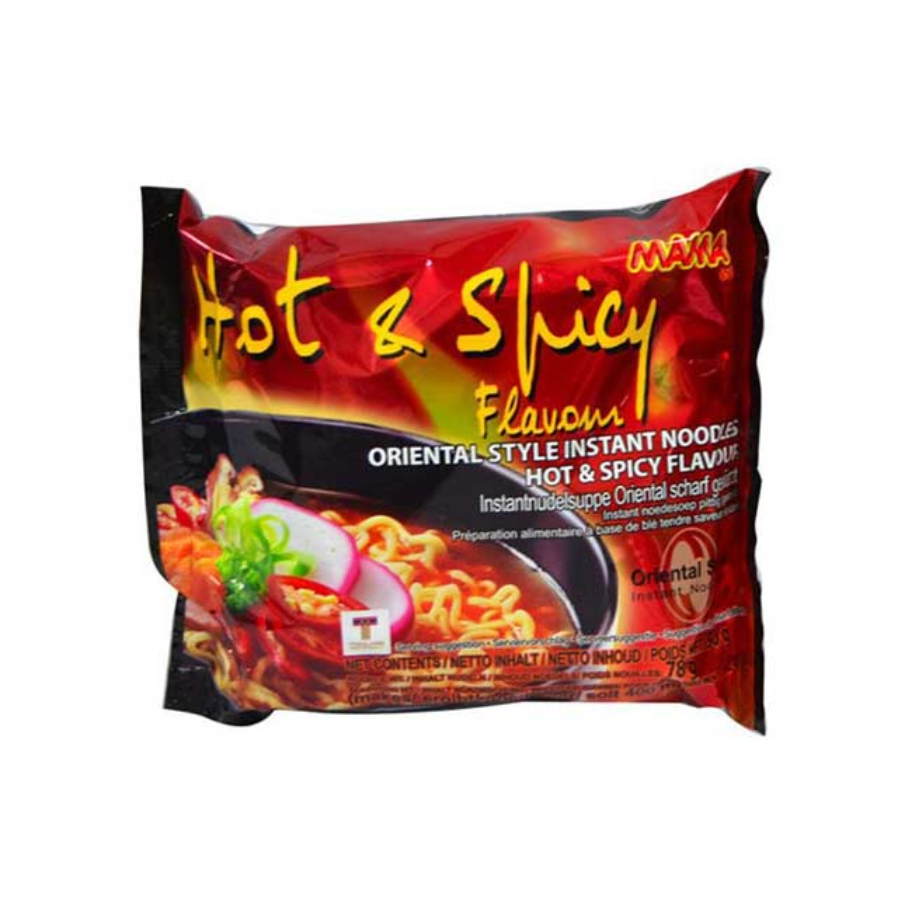 Mama Instant Noodles Noodles Hot & Spicy/Mie instan 90gram
