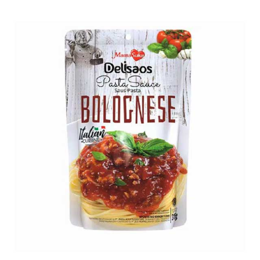 Mamasuka Delisaos Pasta Sauce Bolognese 315gram