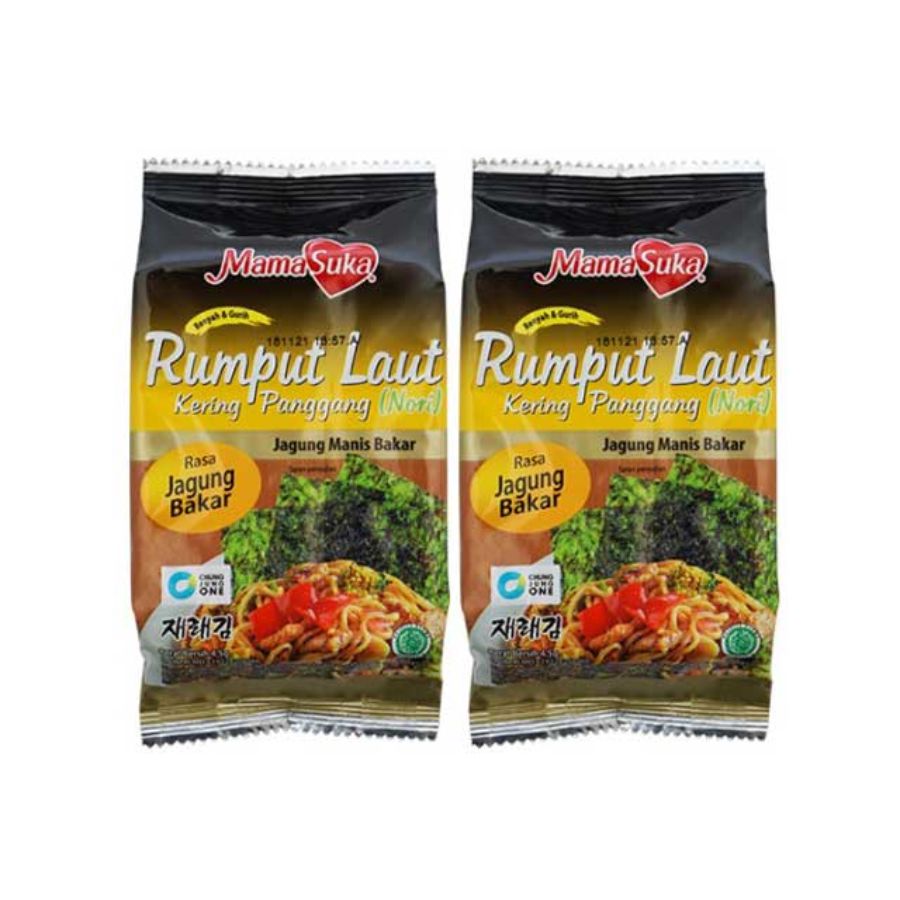 Mamasuka Rumput Laut Jagung Bakar 4.5gr x 2pcs 9gram 9gram