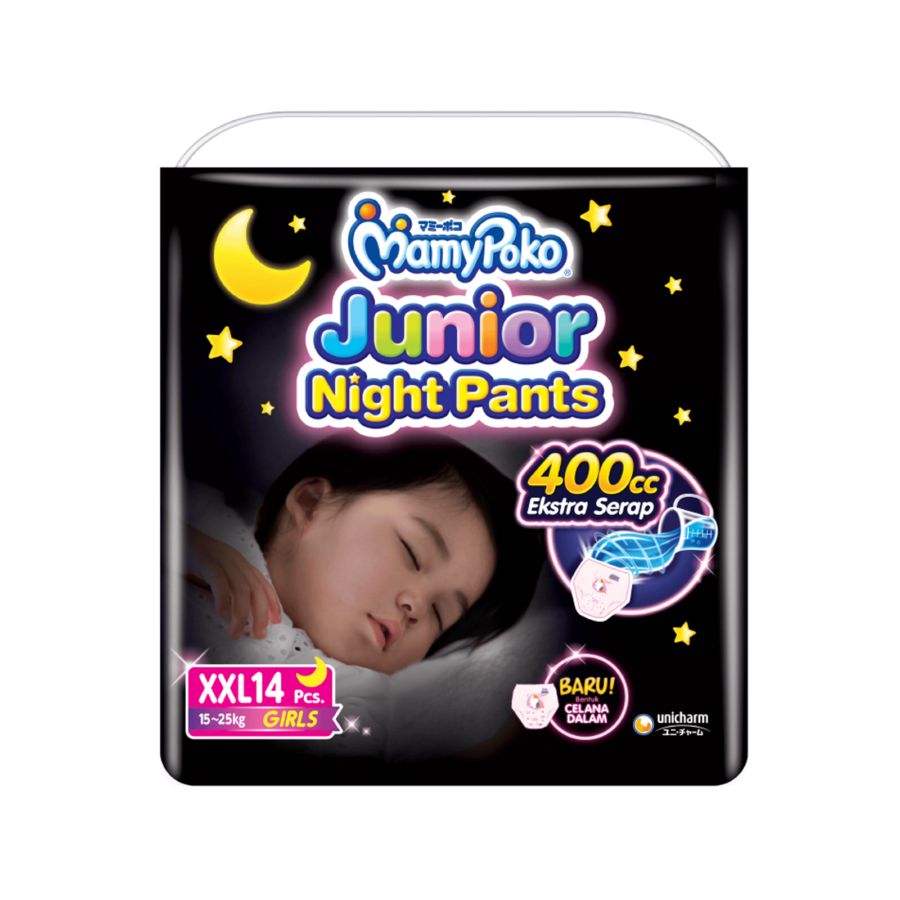 Mamypoko Junior Night Girls Pants Diapers XXL14 1pack