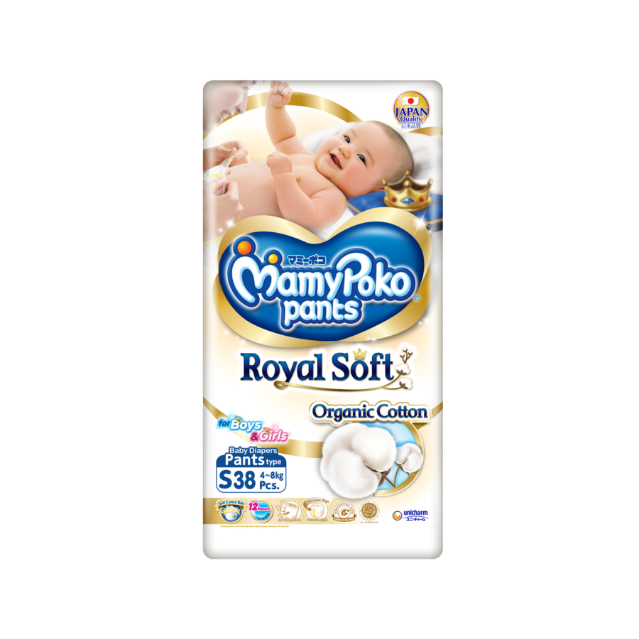 Mamypoko Royal Soft Boys & Girls S38 Diapers Pants 1packs