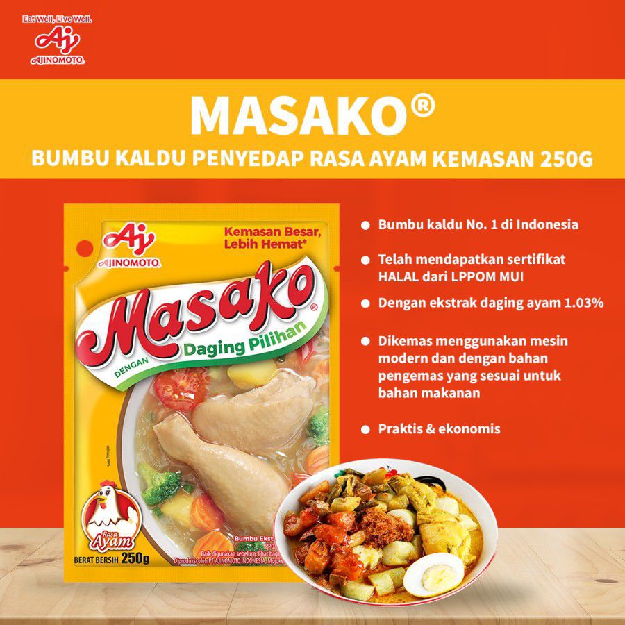 Masako Bumbu Ekstrak Daging Ayam 250gram