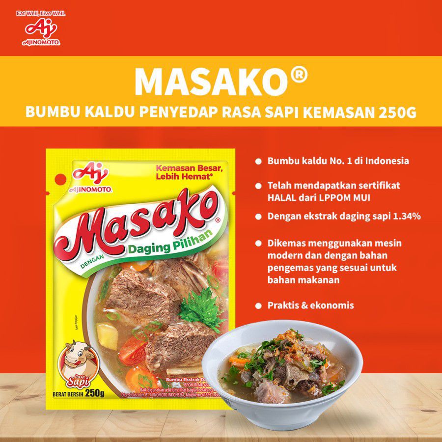Masako Bumbu Ekstrak Daging Sapi 250gram