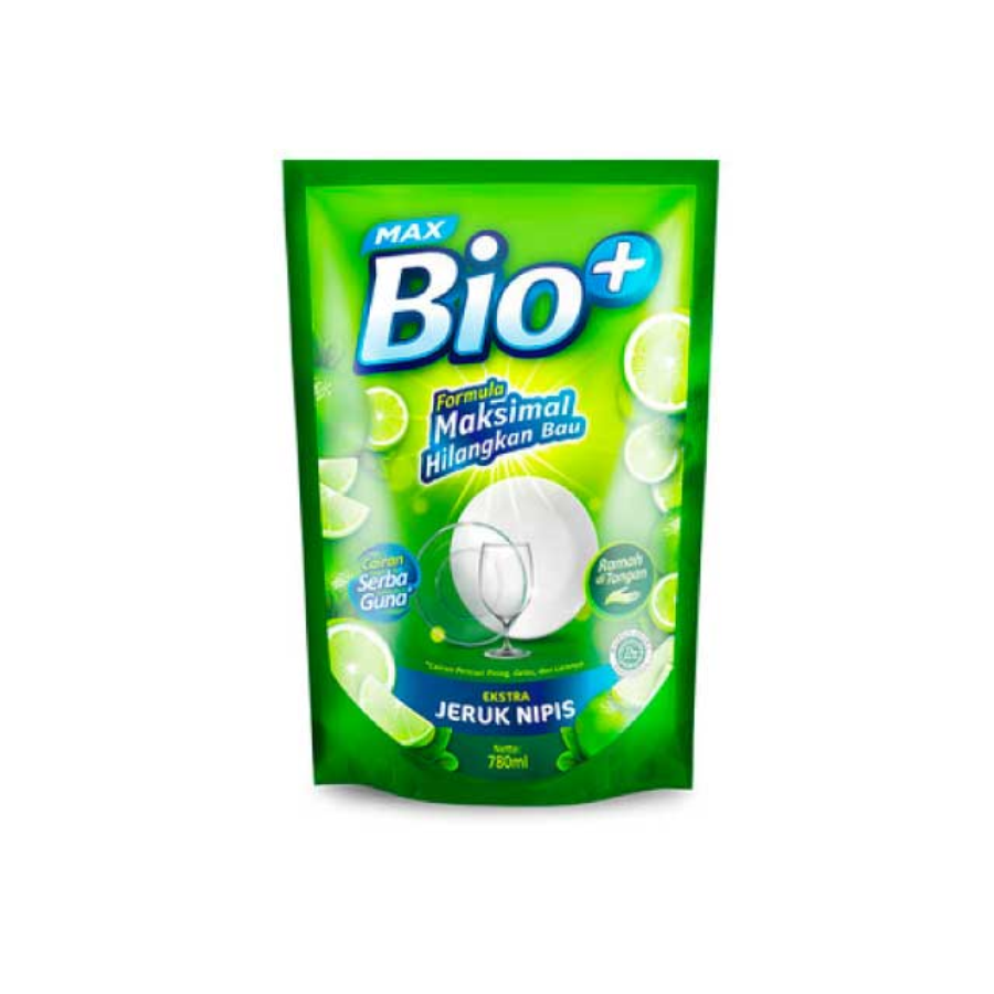 Max Bio+ Dishwash pouch 780ml/Sabun Cuci Piring 1pcs