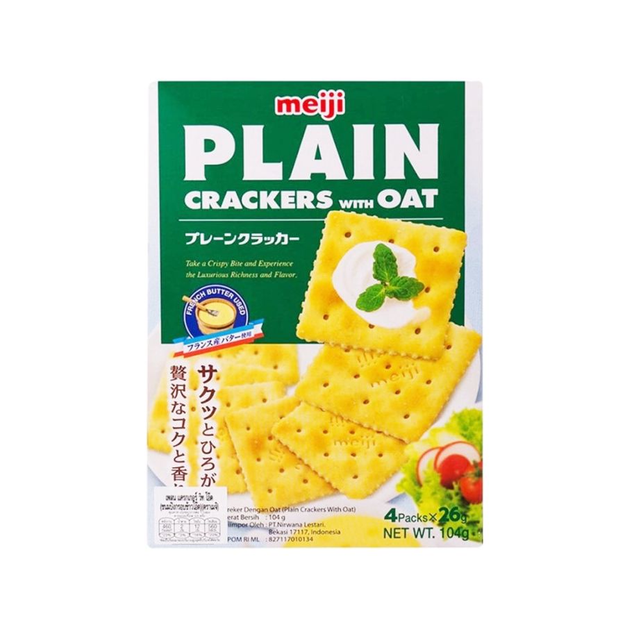 Meiji Crackers Plain With Oat 104gram