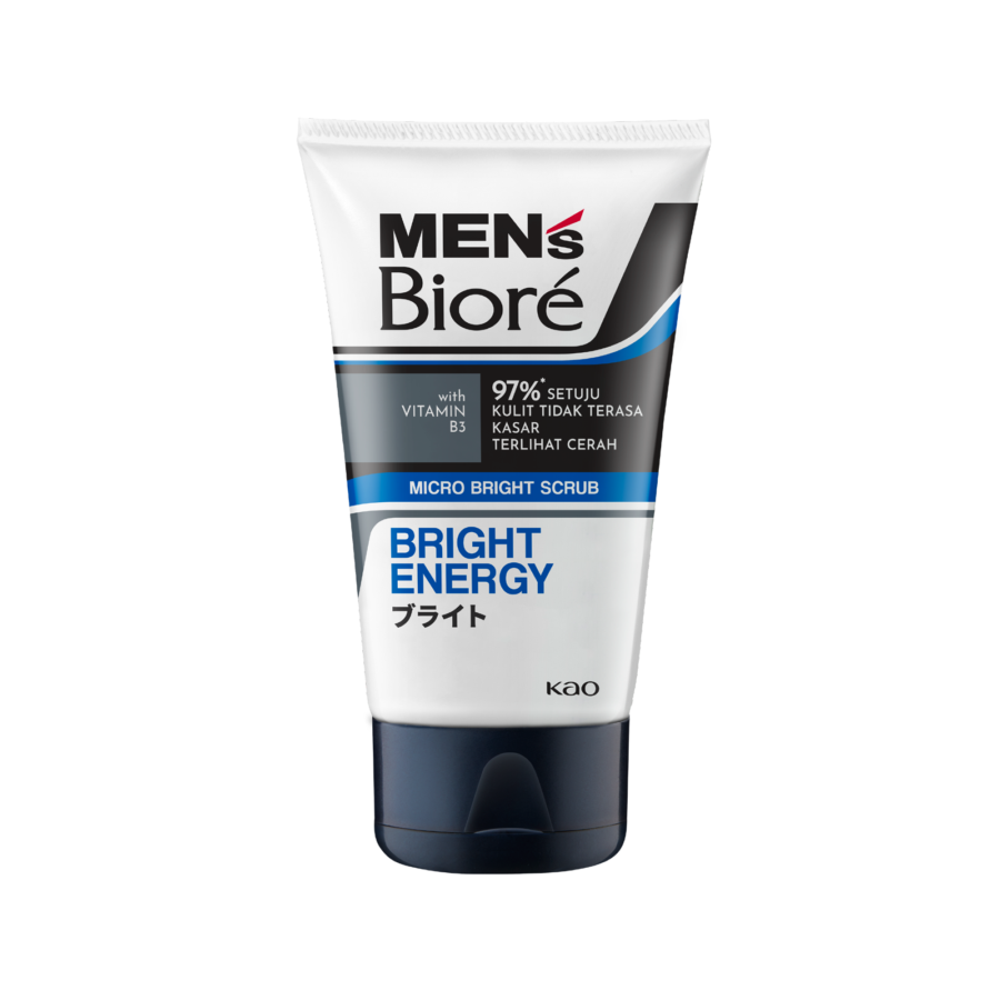 Men's Biore Double Scrub White Energy Face Wash/Sabun Cuci Muka 100gram