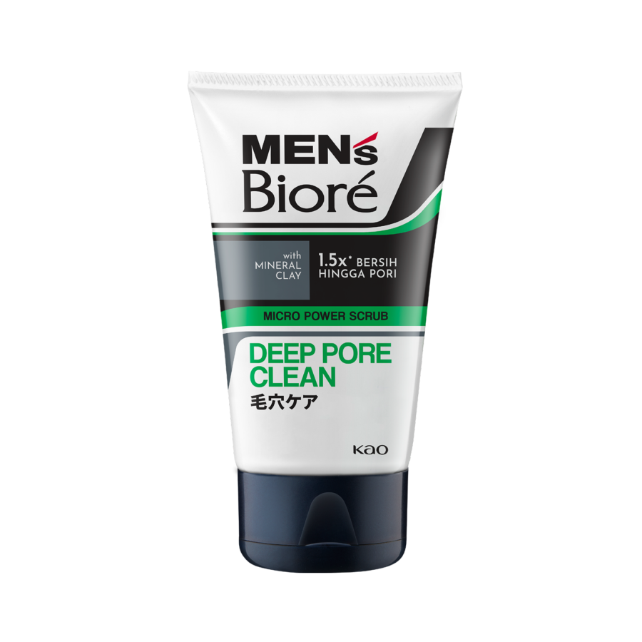 Men's Biore Scrub Deep Pore Clean Sabun Muka Pria/Sabun Cuci Muka 100gram