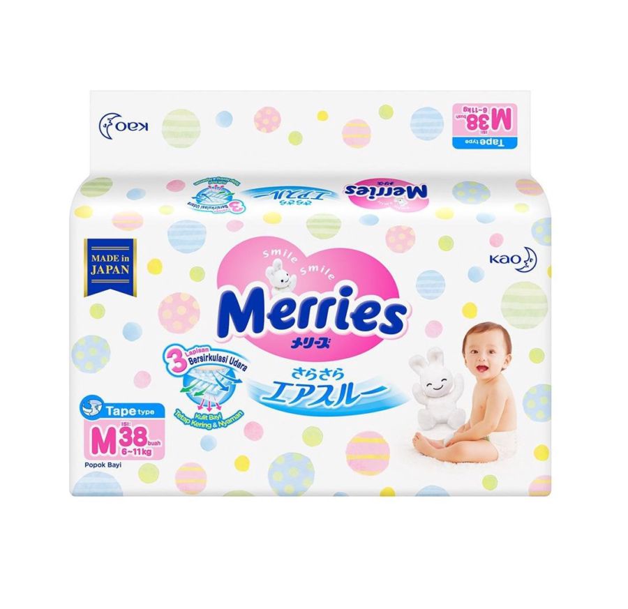 Merries Tape Diapers M38 1pack