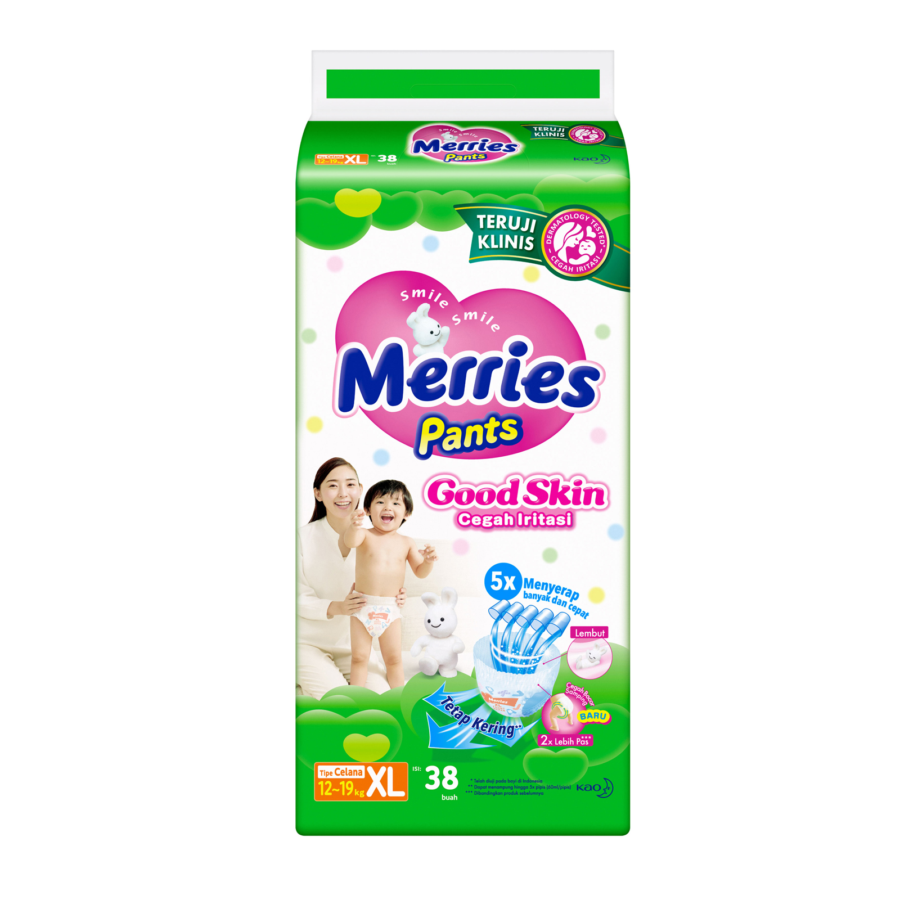 Merries Good Skin XL38 Diapers Pants 1packs