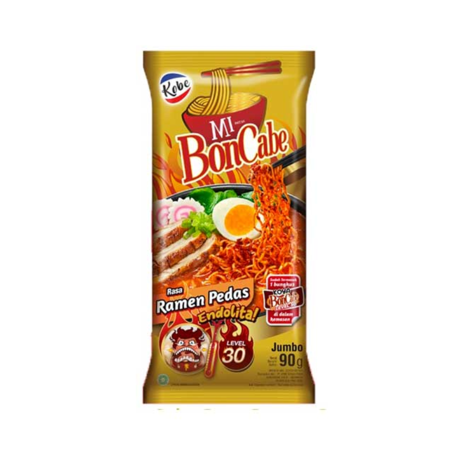 Boncabe Mie Kuah Ramen Pedas Lv 30 Mie Instan 90gram